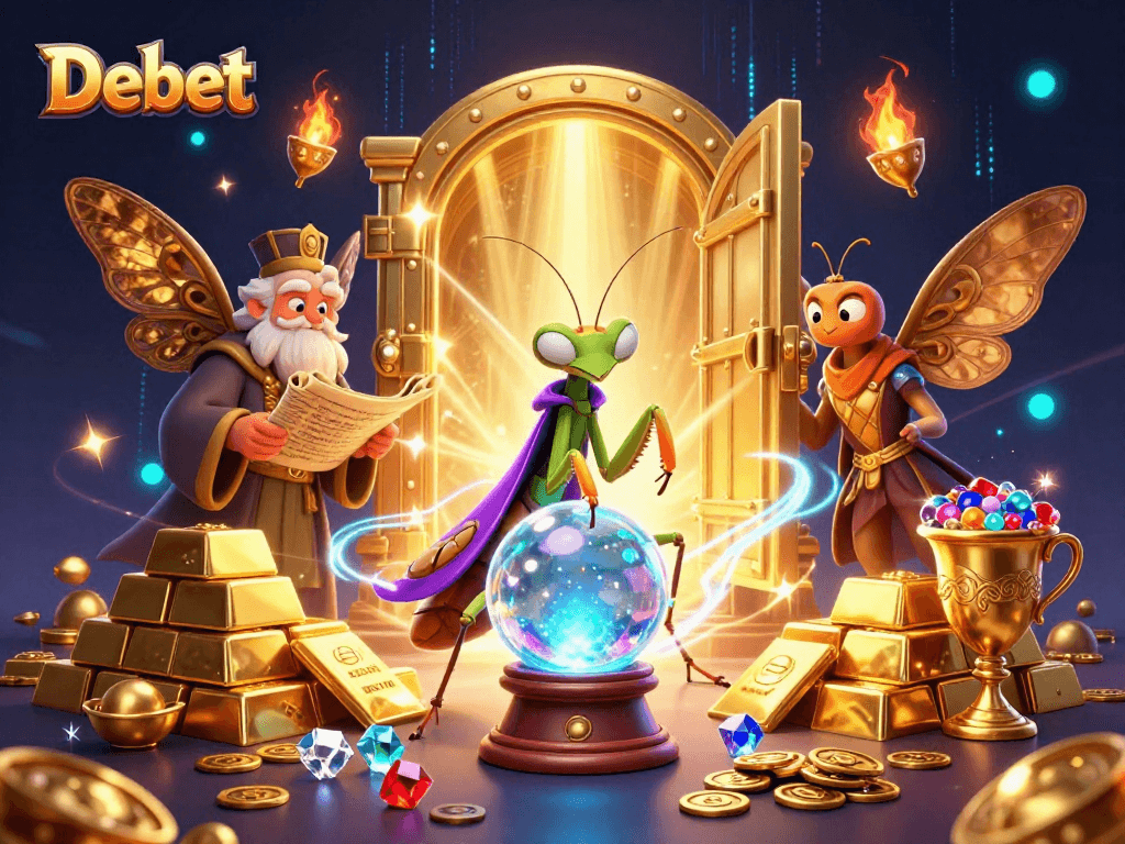 Engage in thrilling gameplay at Debet, with vibrant treasures and mystical fortune tellers.