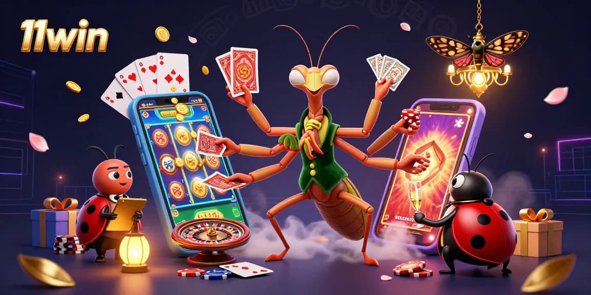Join 11win for exciting casino moments with animated characters in vibrant gaming action