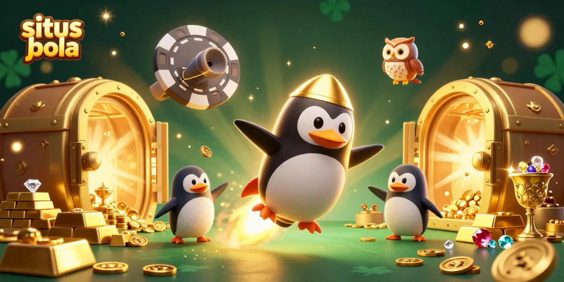Experience fun betting at situs judi bola with vibrant characters and elements illustrating casino excitement.