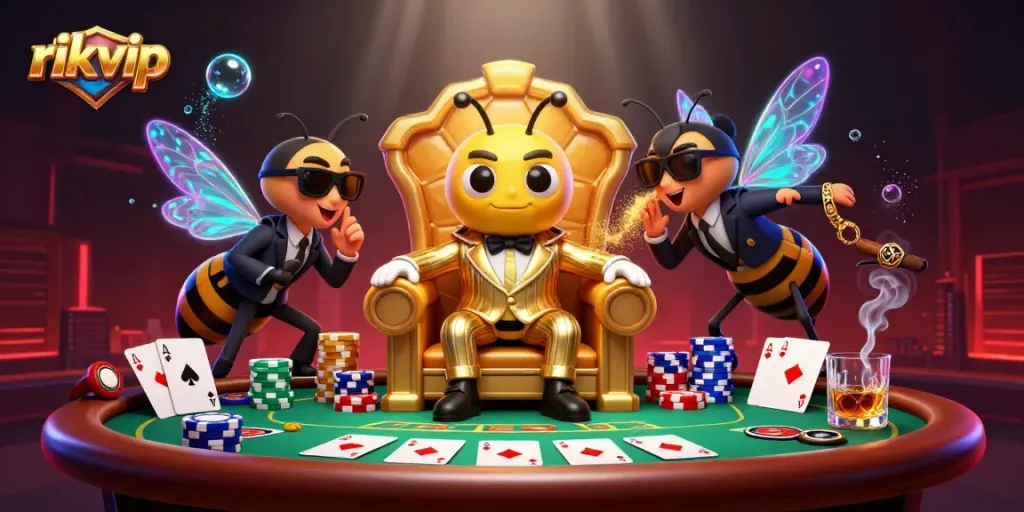 Reveal the excitement of rikvip with a dynamic poker scene, showcasing strategic gameplay and enticing visuals.
