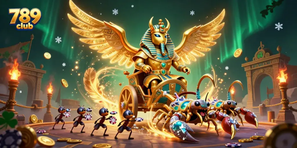 Experience thrilling gameplay at 789 club, showcased with dynamic characters in an elaborate 3D casino scene.