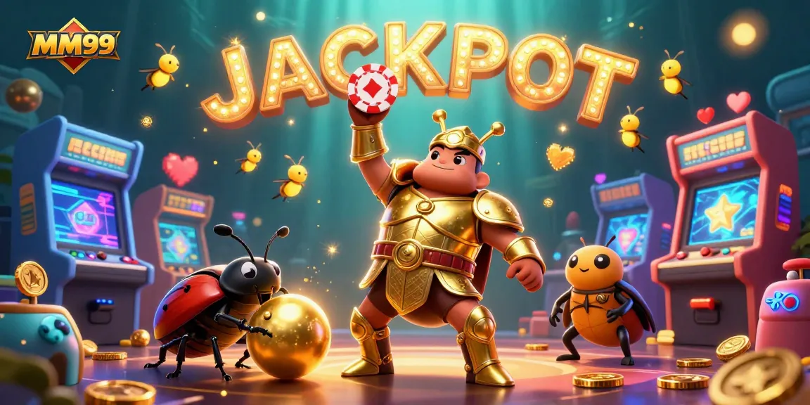 Experience exciting wins at MM99 with the victorious beetle and dazzling game elements!