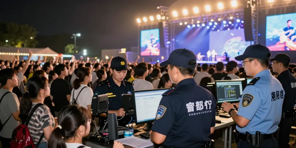 Event Security professionals ensuring safety at a concert, trusted local service.