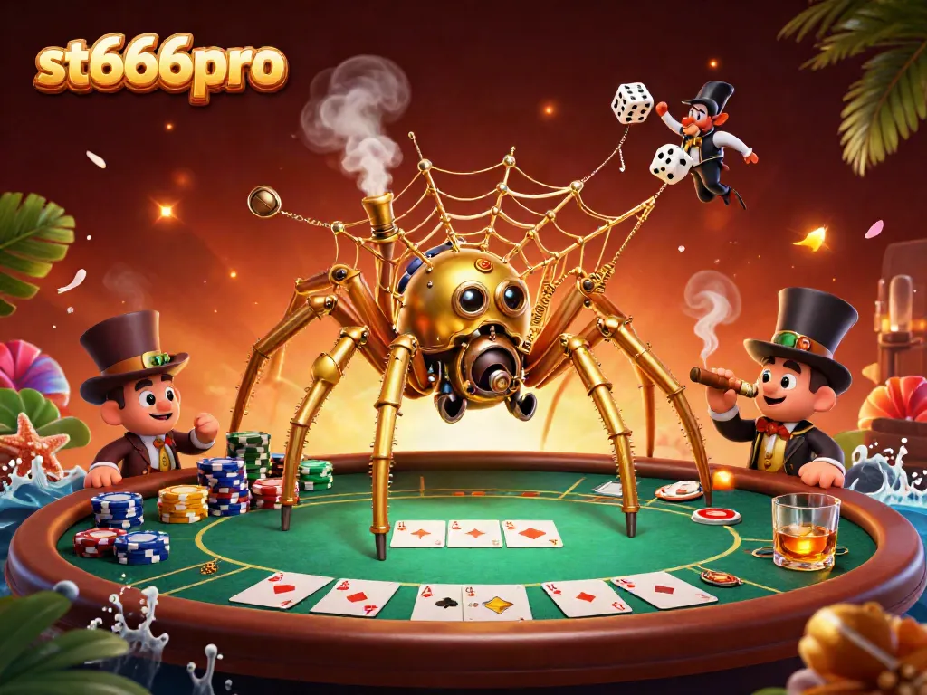 Engage with the st666pro gaming experience as the steampunk spider weaves a web of chance!
