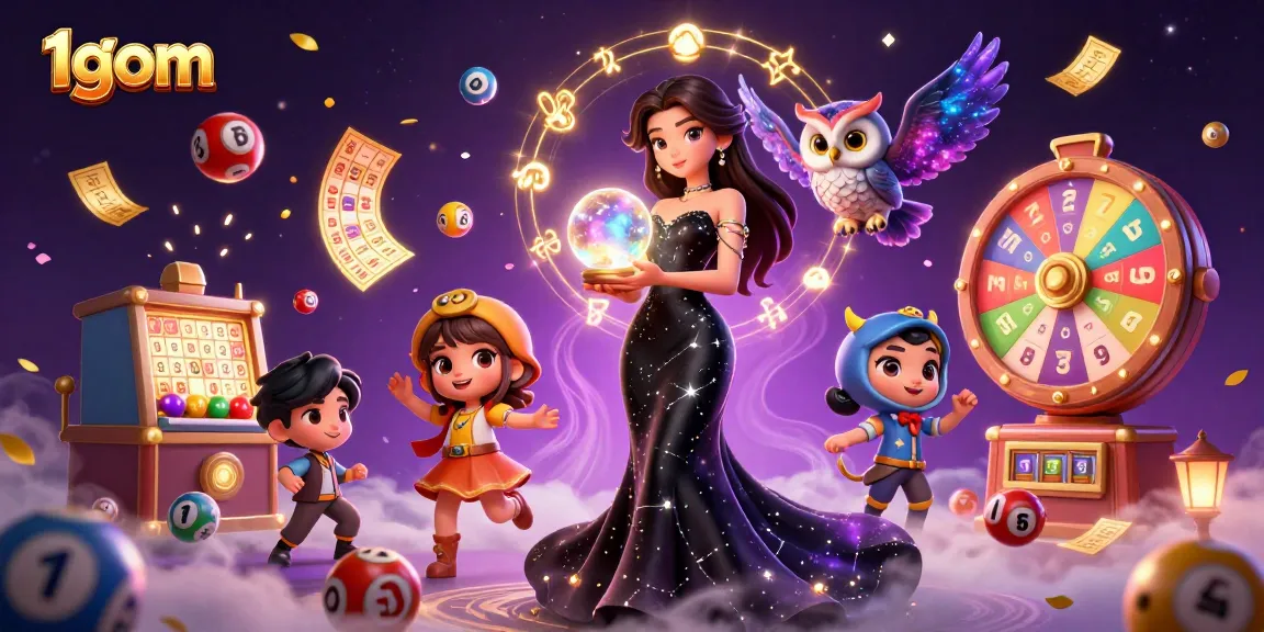 Engage with the immersive gambling experience at 1gom through colorful dynamic lottery elements and mystical characters.