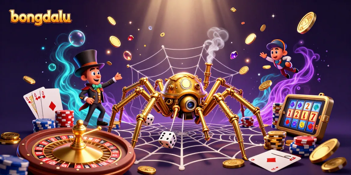 Catch the excitement at bongdalu with a golden spider webbing its fortunes and spinning the roulette!